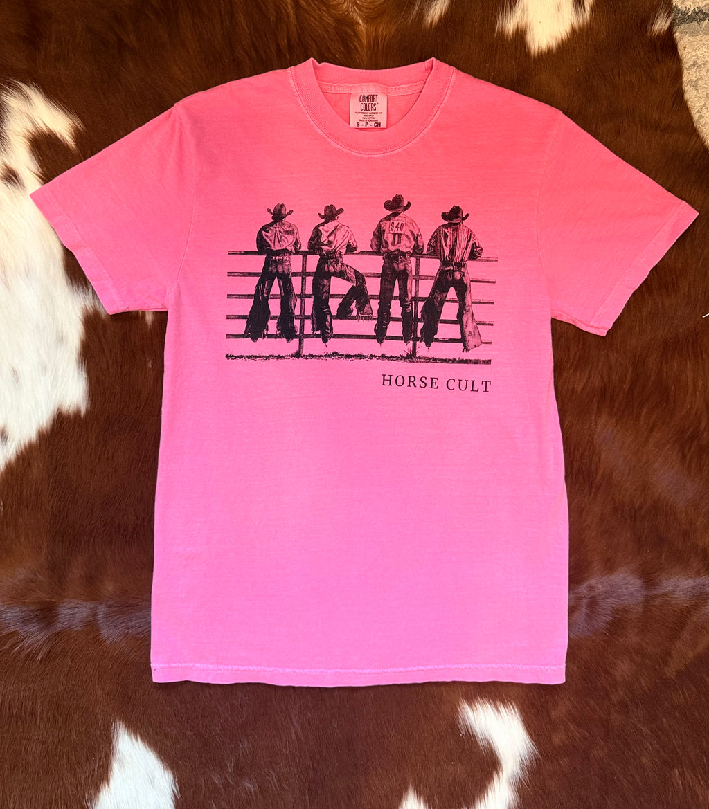 Cowboys on fence tee shirt