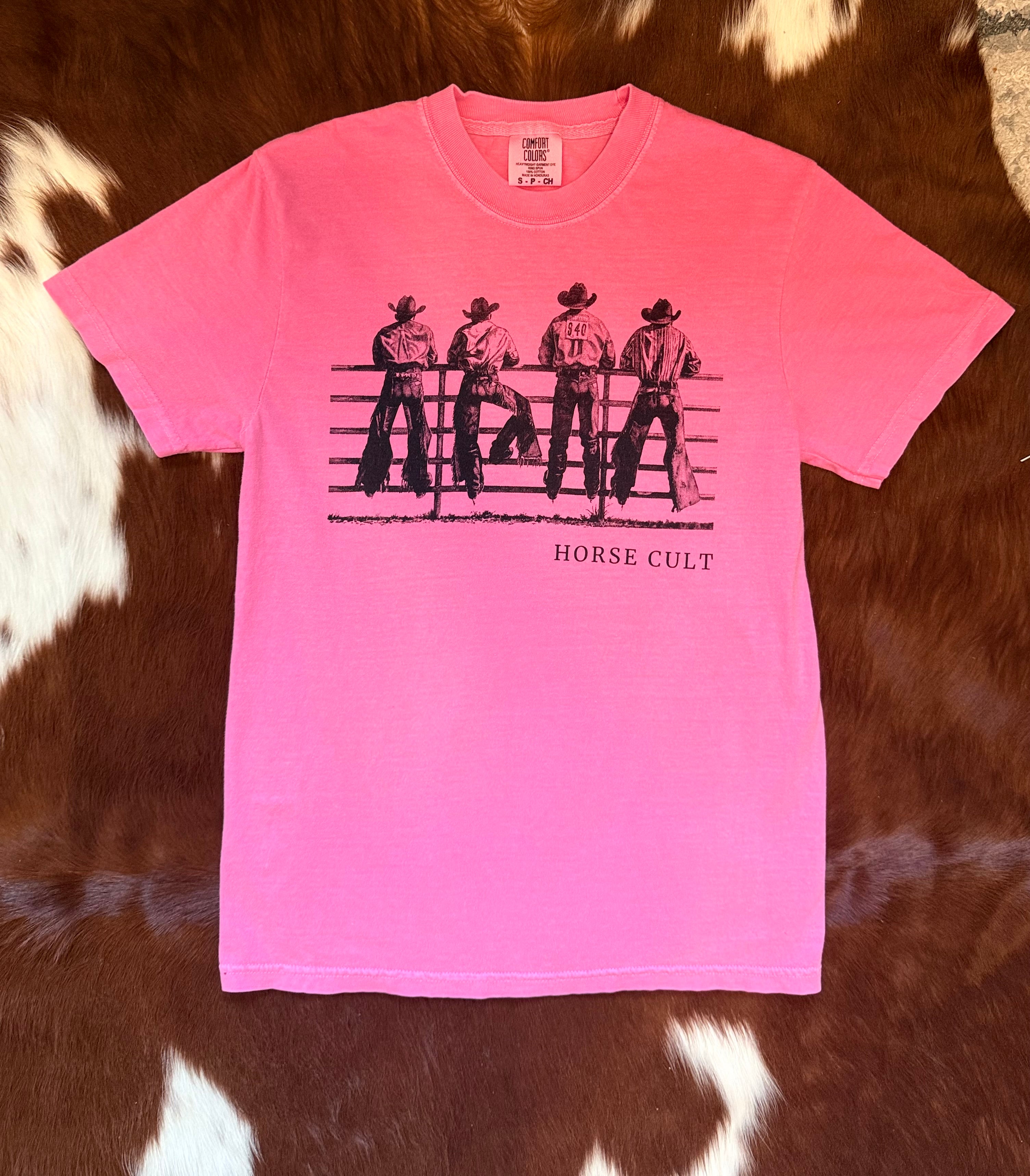 Cowboys on fence tee shirt