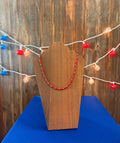 Red howlite turquoise and Navajo pearl necklace