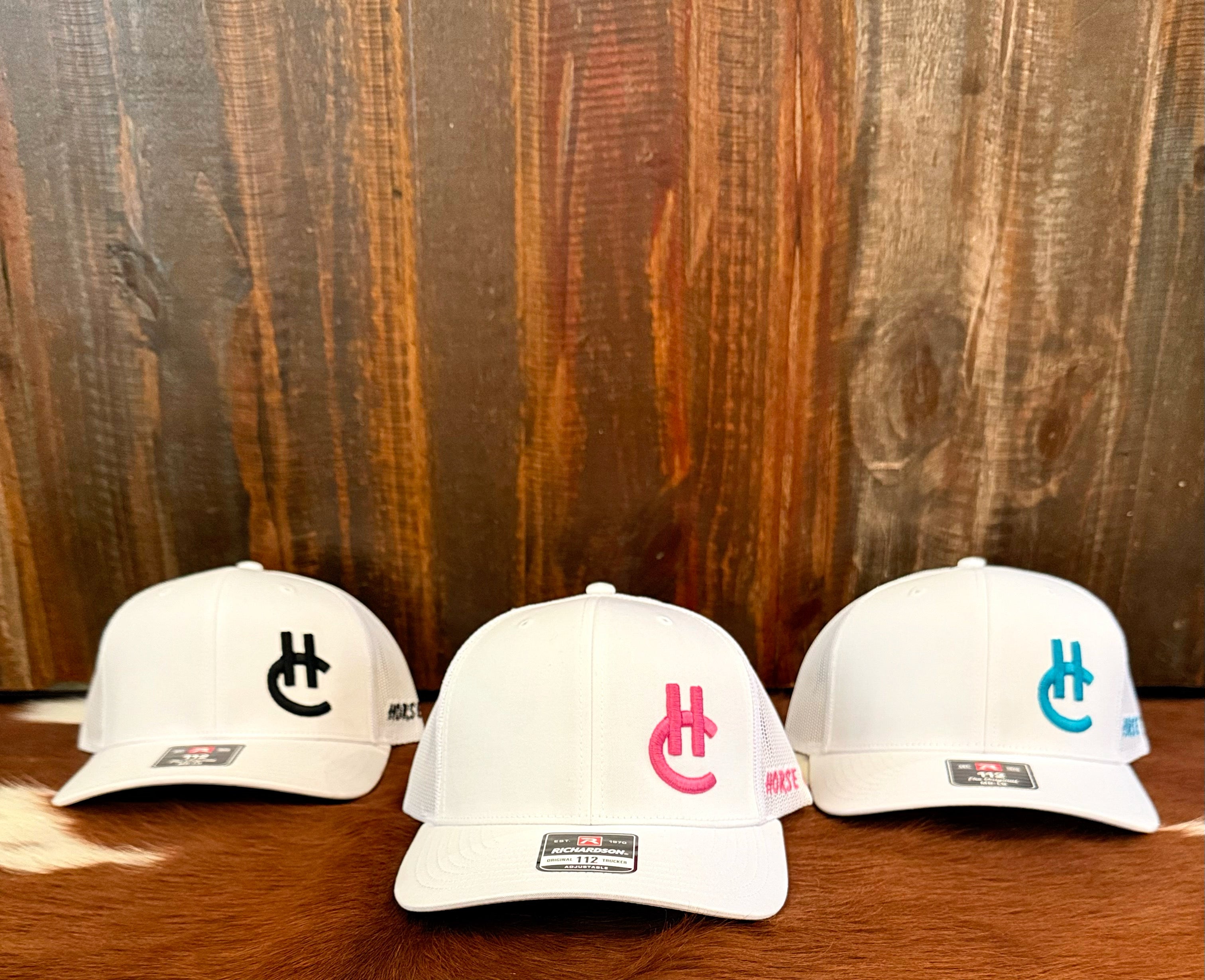 All white HC trucker cap