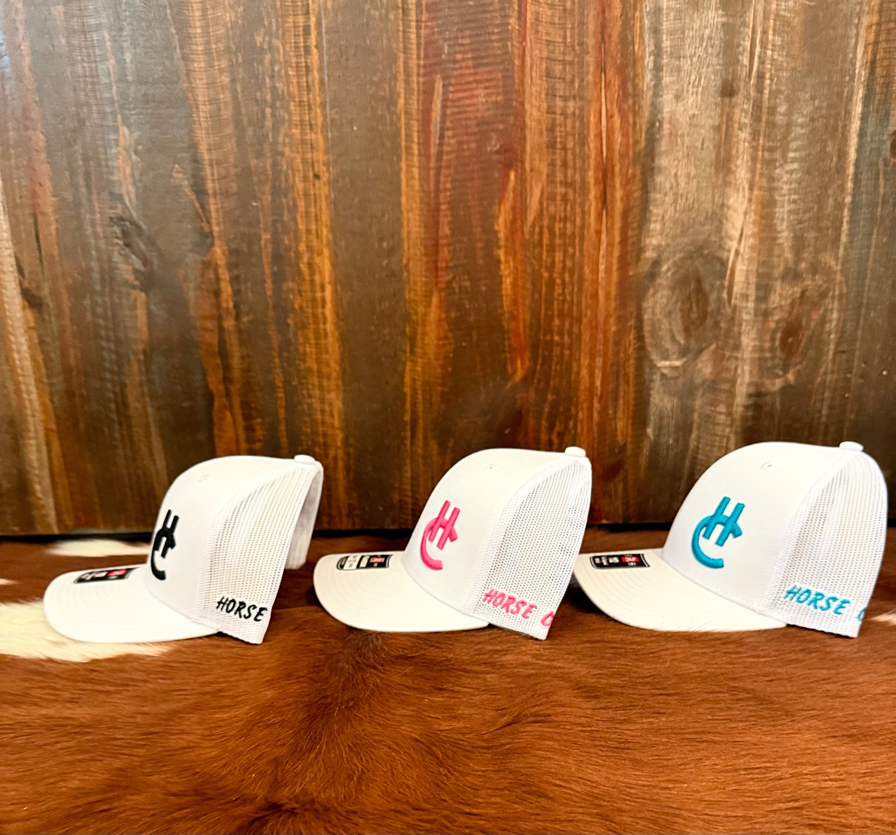All white HC trucker cap