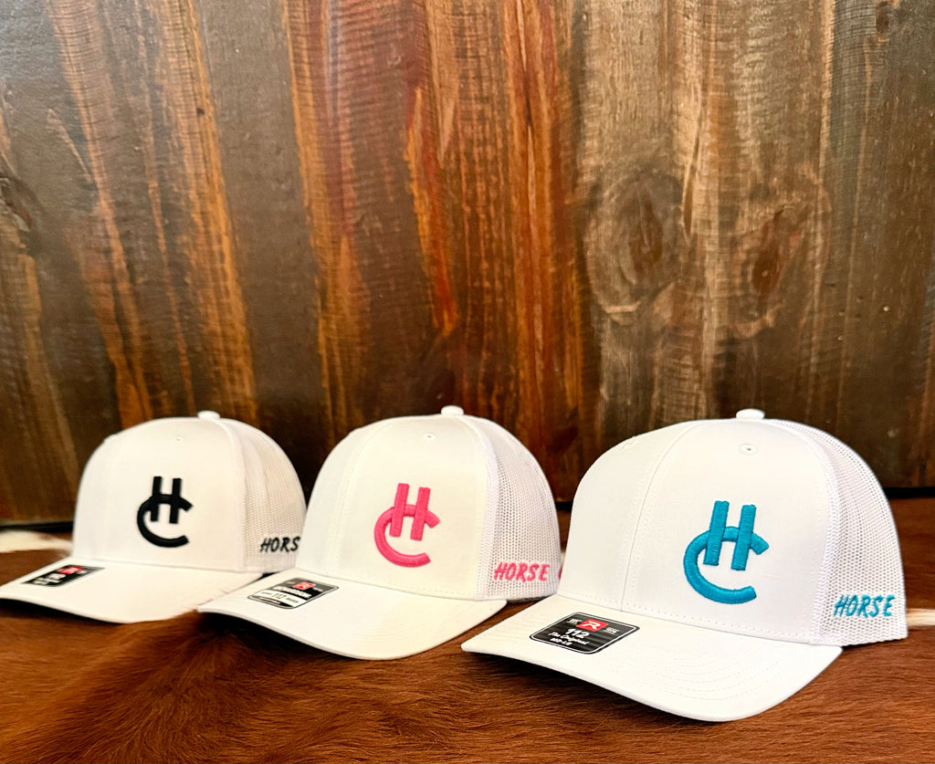 All white HC trucker cap