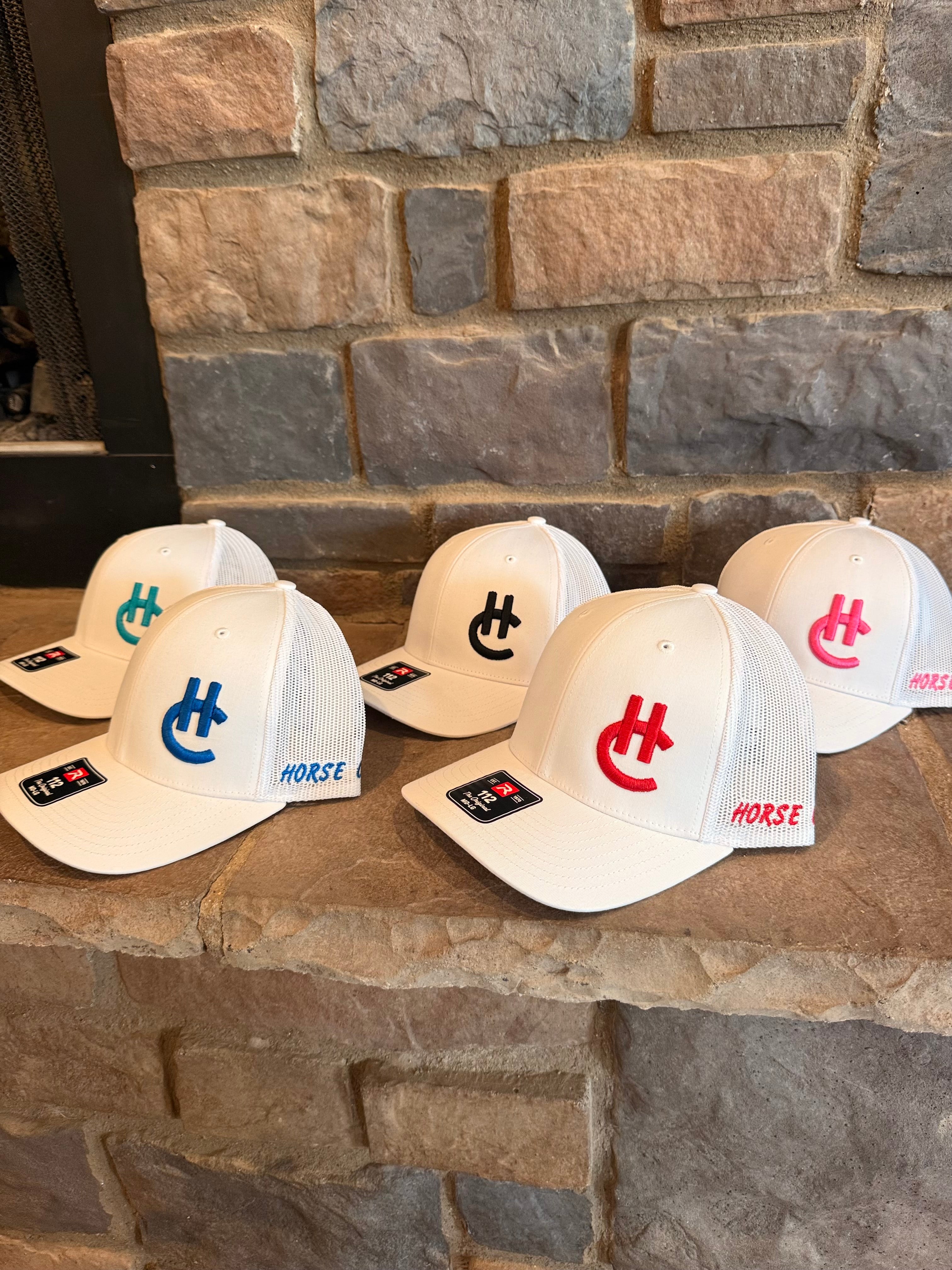 All white HC trucker cap