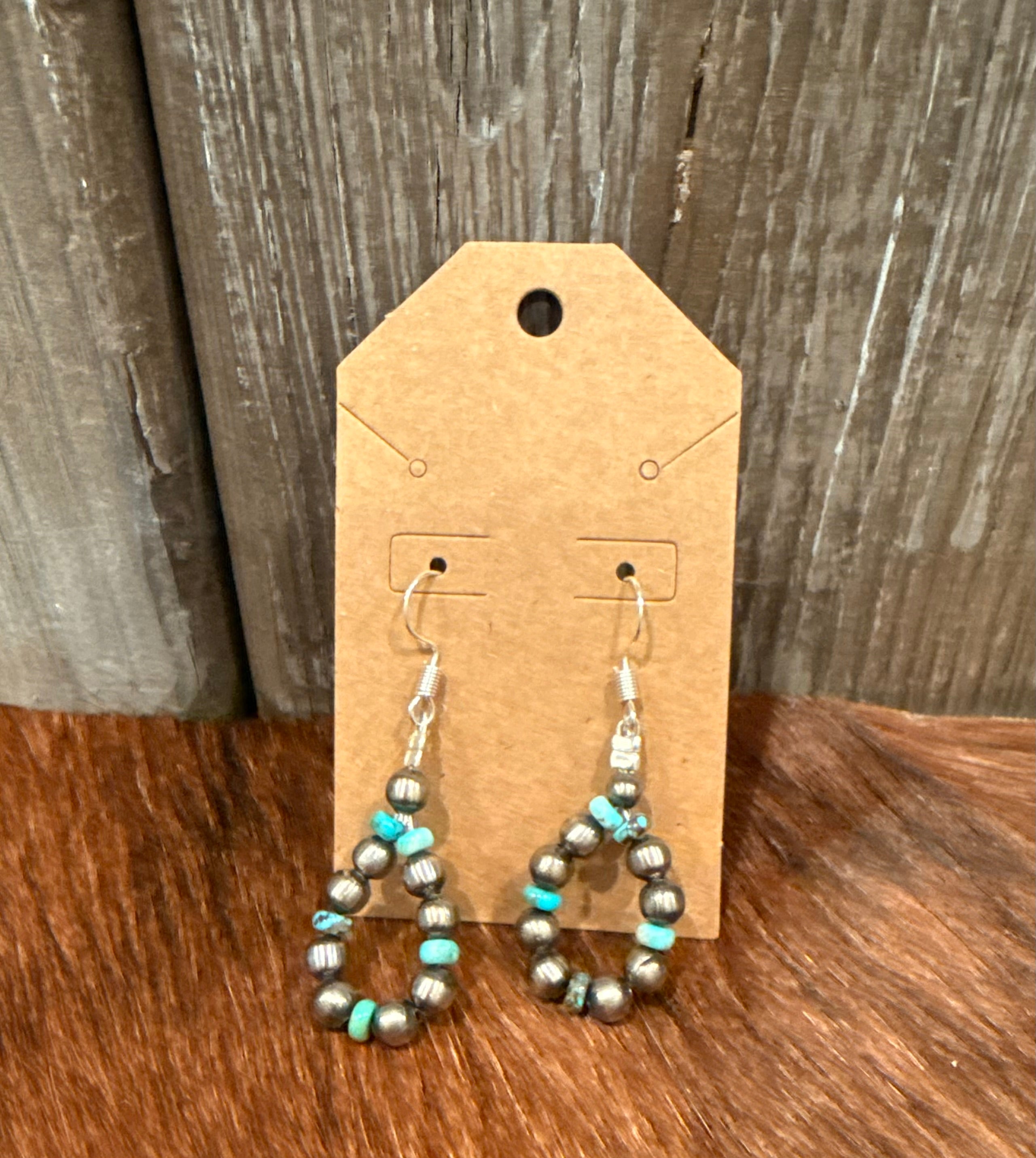 Navajo pearl and turquoise earrings