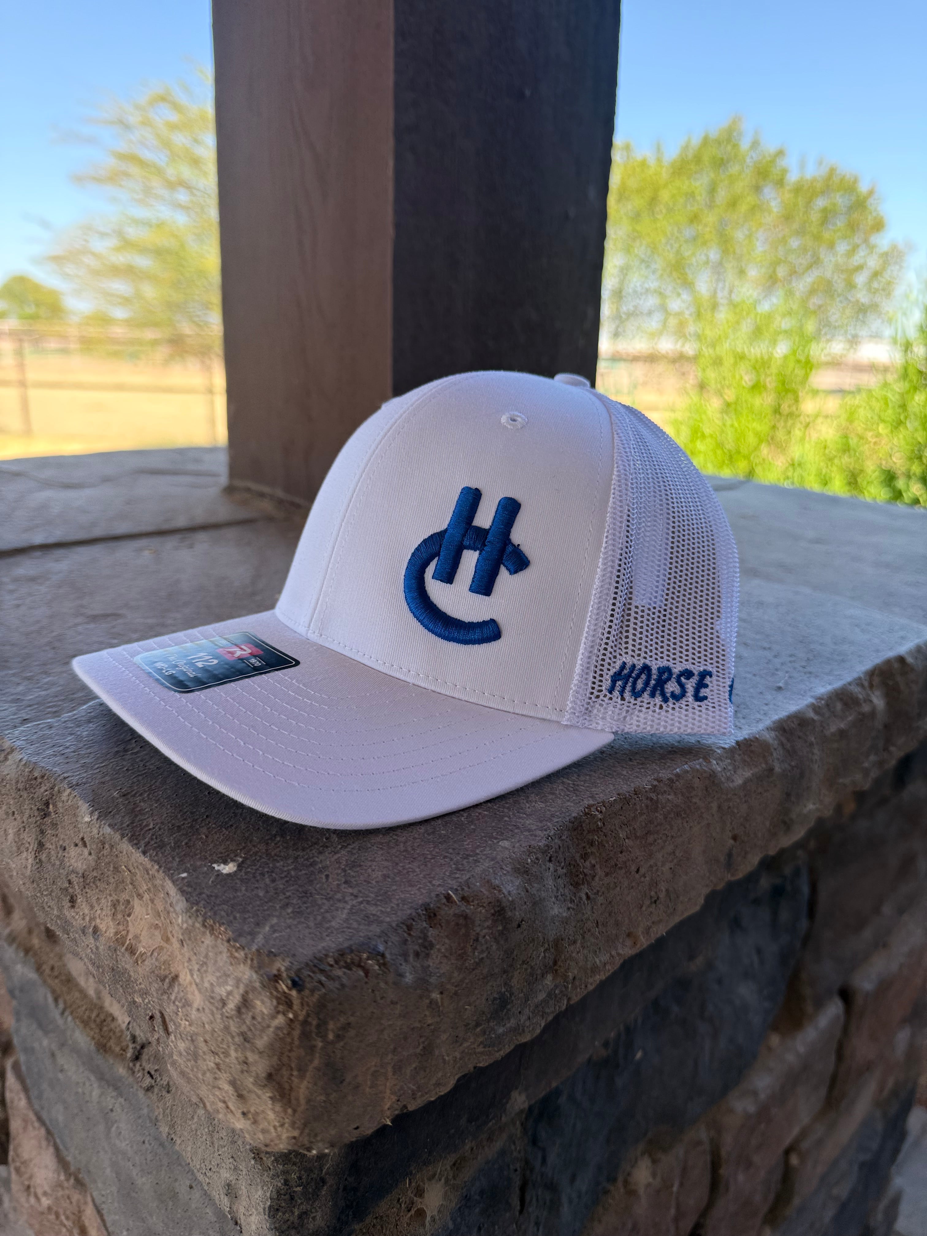 All white HC trucker cap