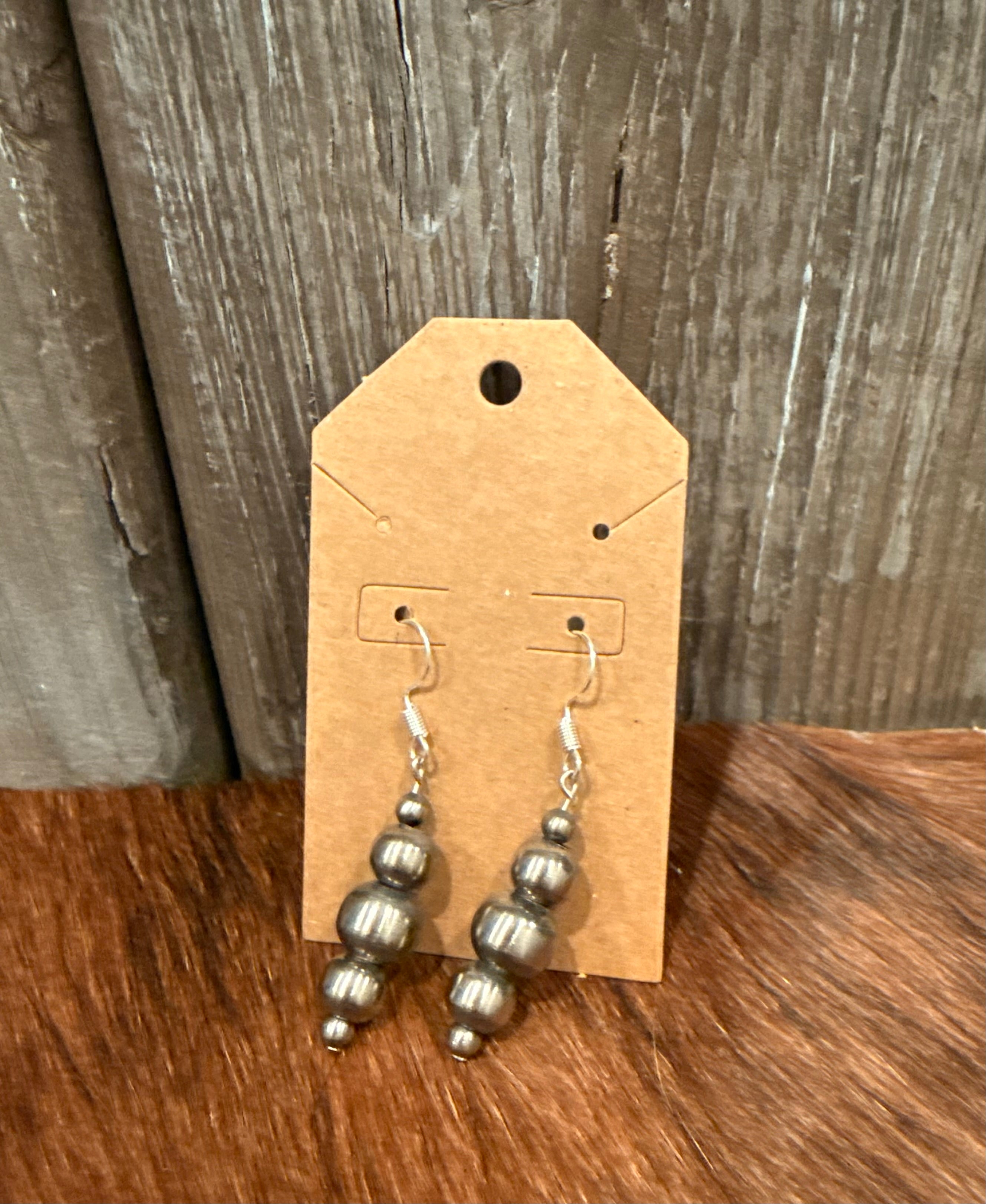 Navajo pearl drop earrings