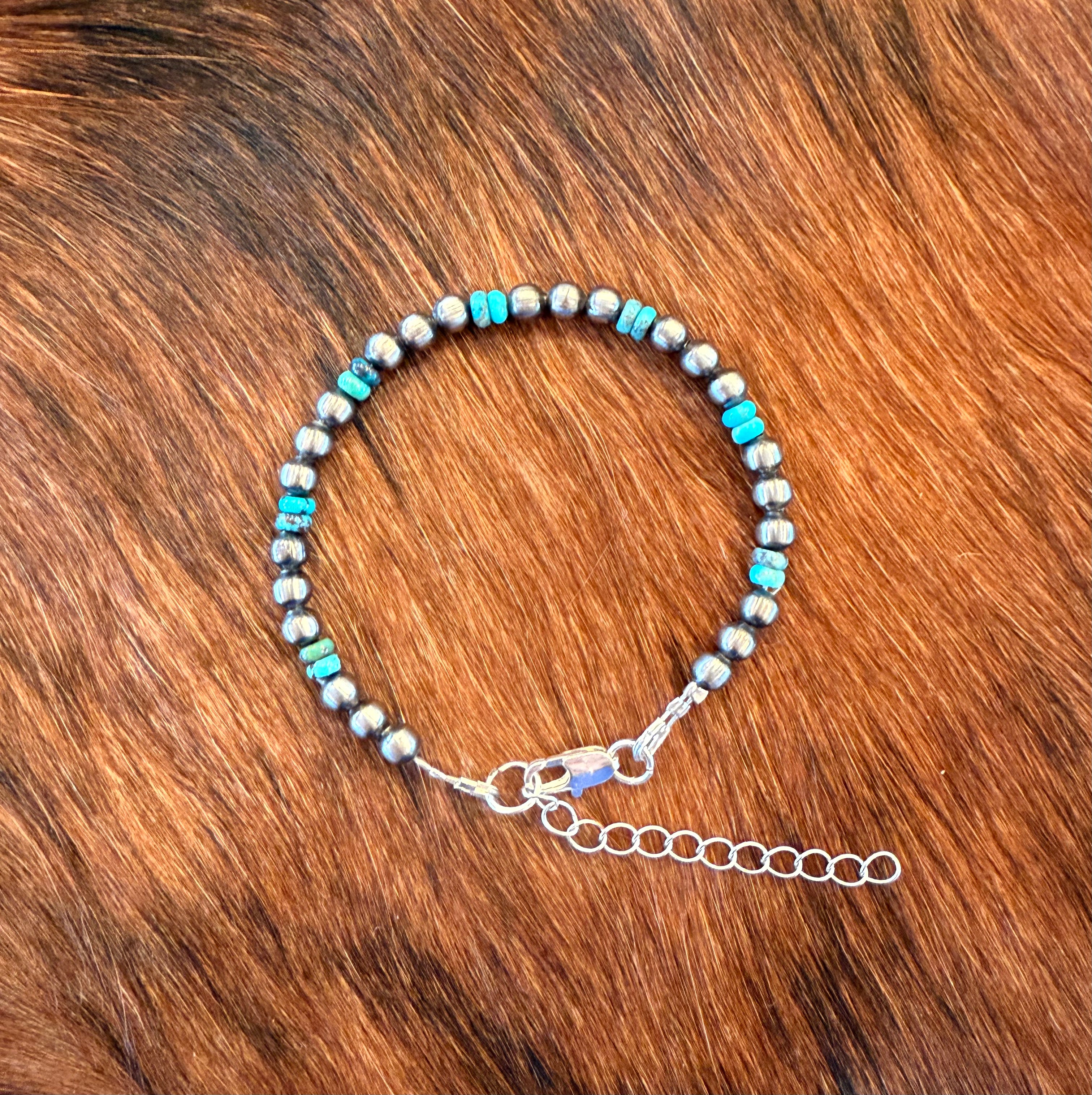 Navajo pearl and turquoise bracelet