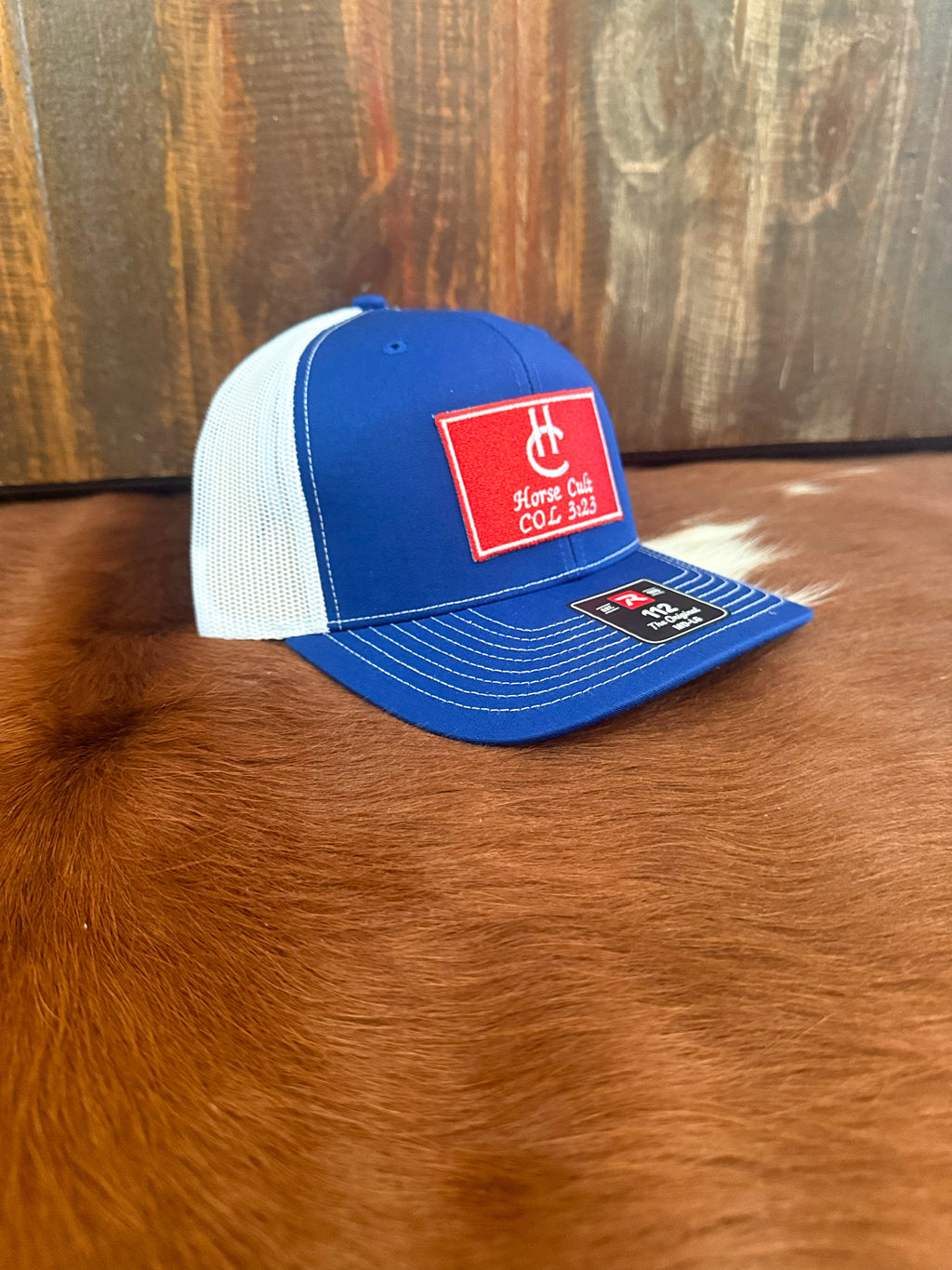 Red white and blue HC trucker cap