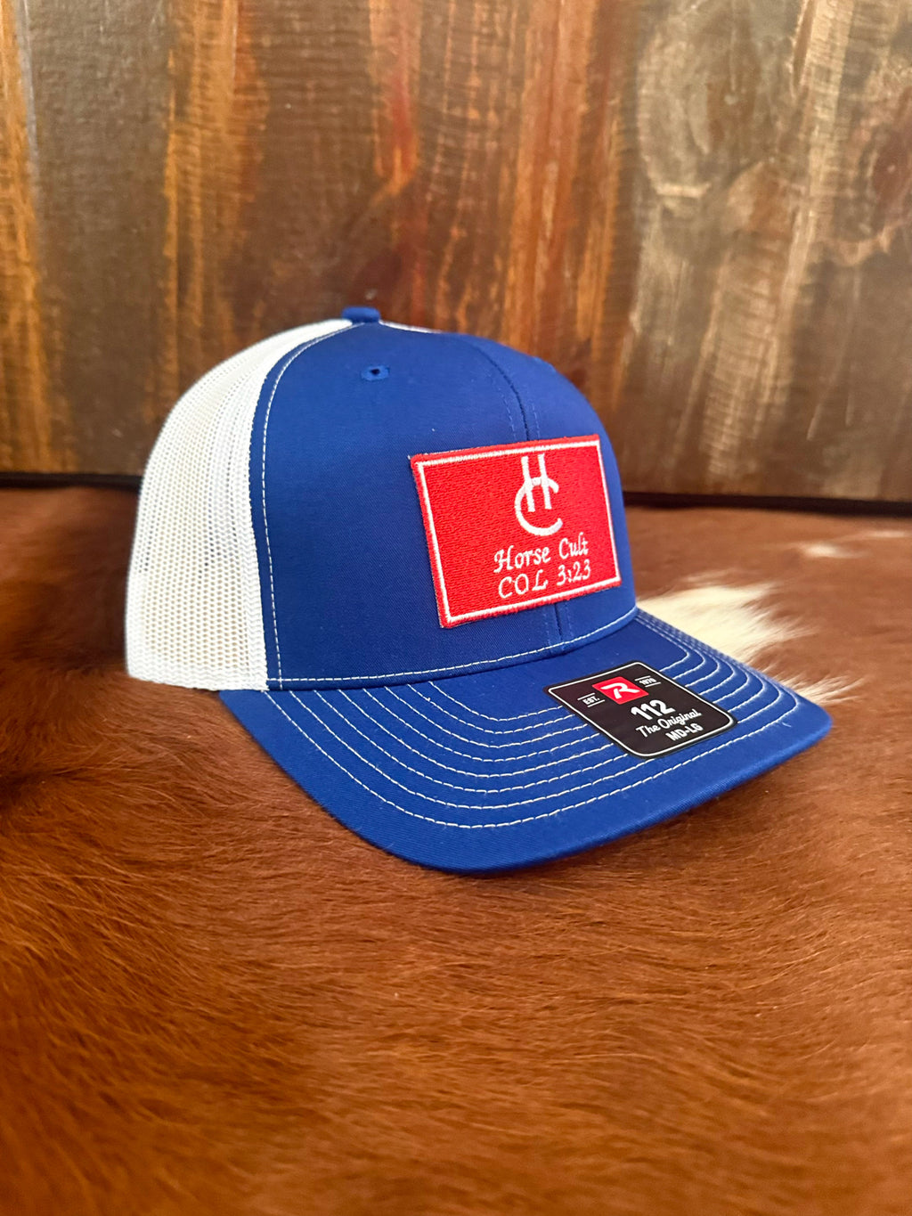 Red white and blue HC trucker cap
