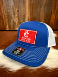 Red, white, and blue sparkle Red-patch HC trucker cap