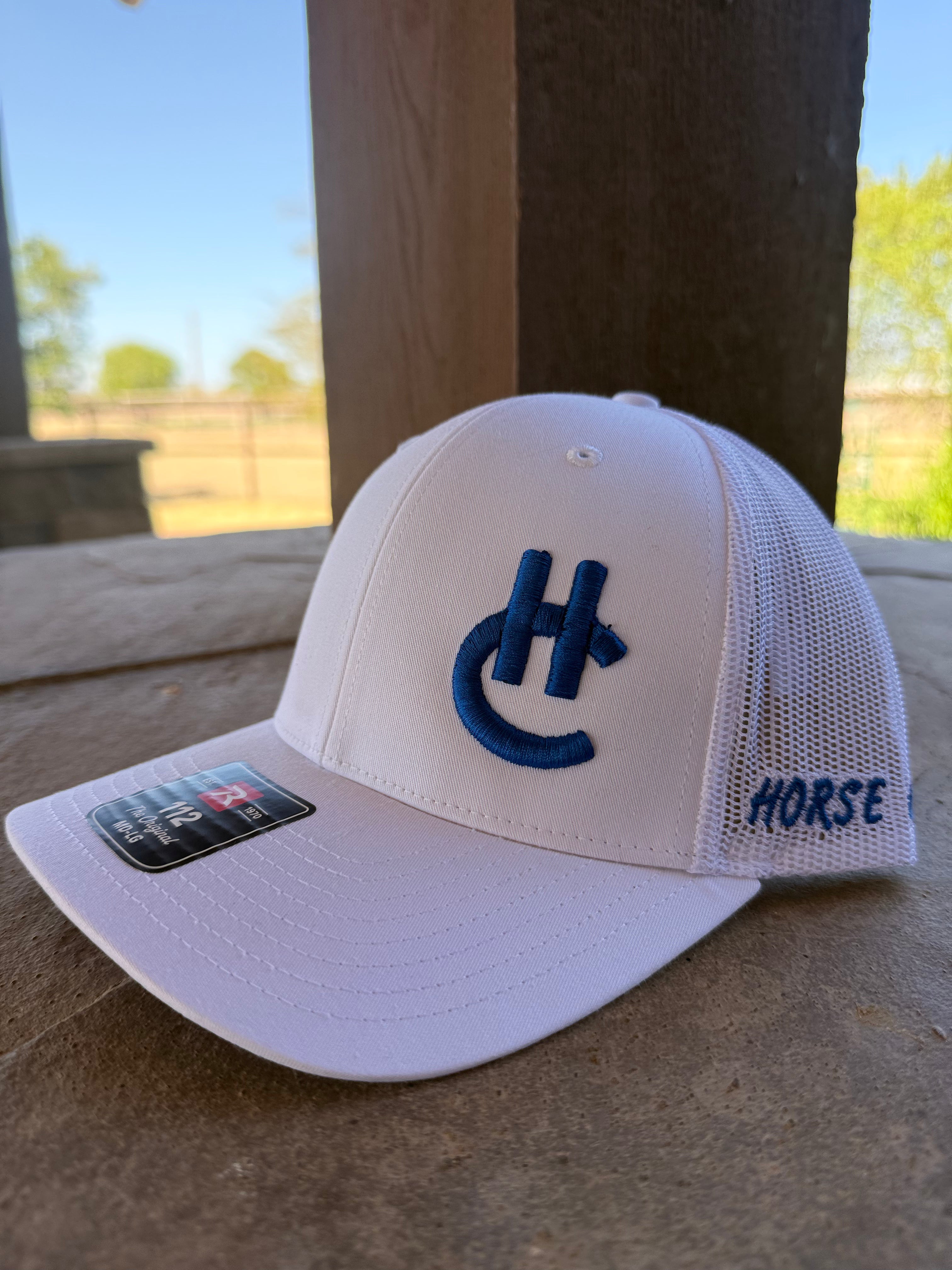 All white HC trucker cap